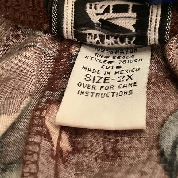 Plus size 2X skirt with elastic waistband earth colors fabric - Picture 2 of 8